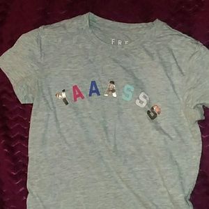 Grey T-Shirt with Word Decals